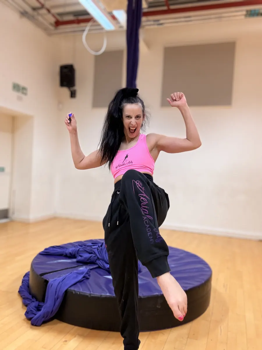 Nicola on the aerial hoop