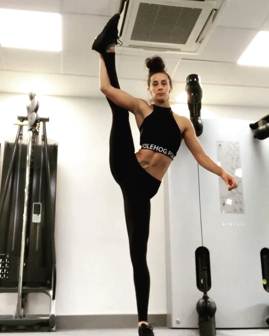 Standing flexibility in the gym